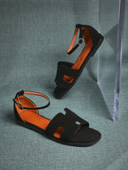 Women's Fashion Casual Comfy Ankle Straps Flat Sandals shein