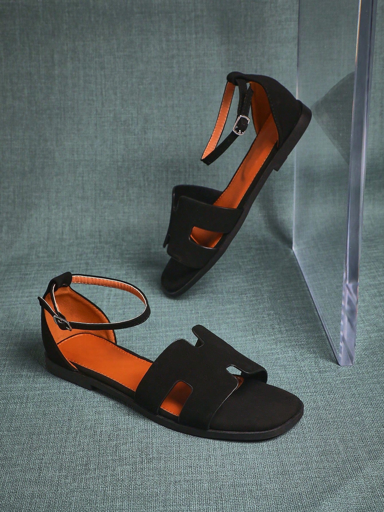 Women's Fashion Casual Comfy Ankle Straps Flat Sandals shein