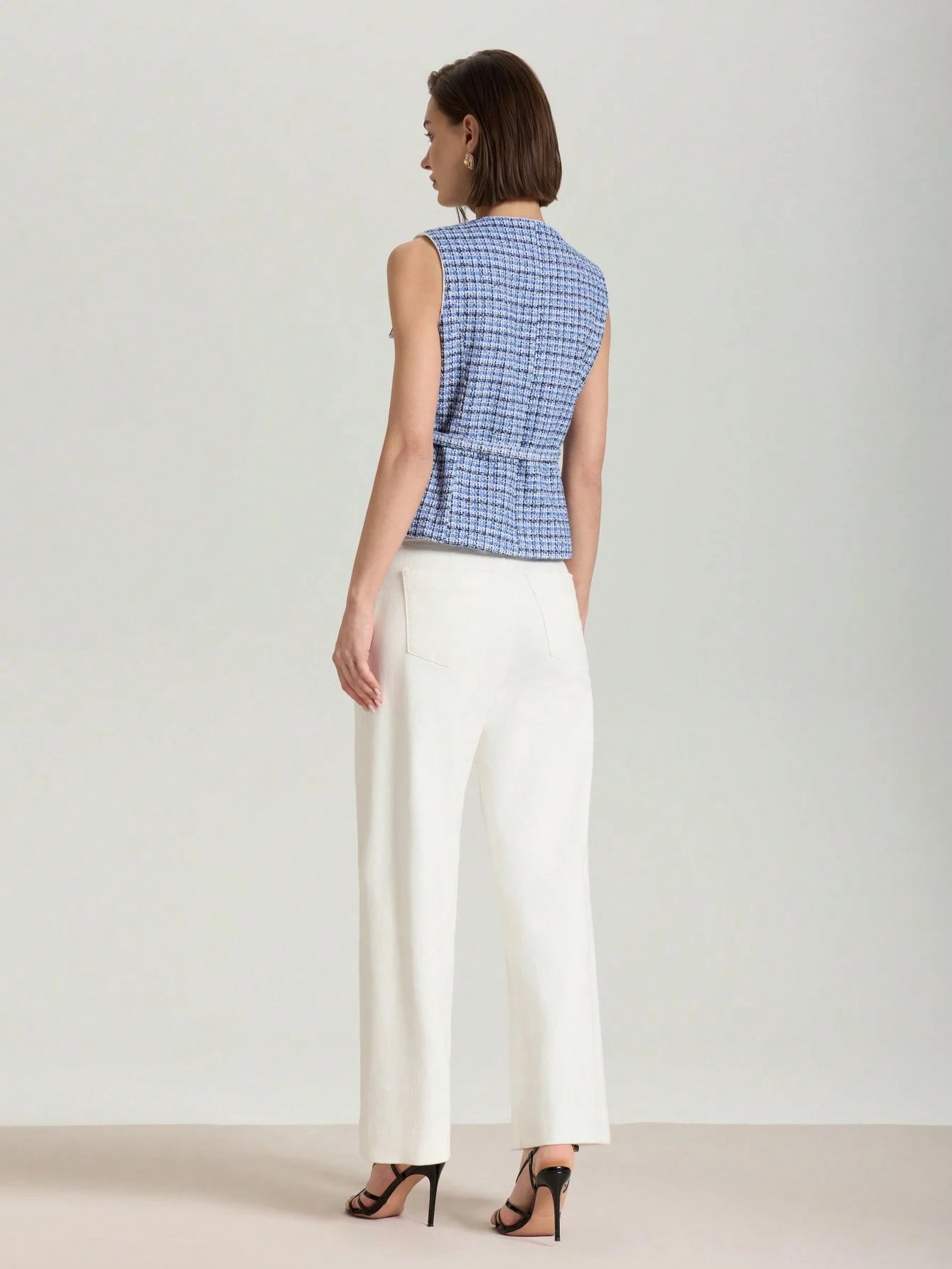 Casual Waistcoat Jacket With Belt