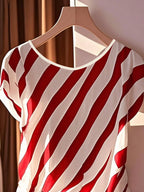 Franclia Round Neck Sleeveless Bowknot Hem Slit Women Shirt shein