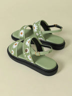 Women's Thick-Sole Strap Buckle Sandals shein