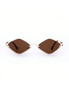 1pc Women's Half-Frame Square Metal Fashion Glasses shein