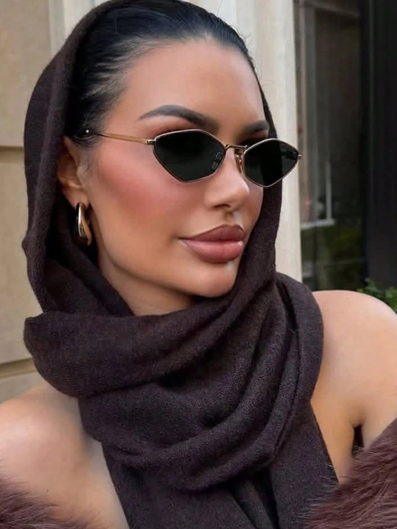 1 Pair Women's Polygon Metal Frame Plain Color Full Rim Retro Chic Fashion Glasses