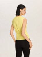 Casual Waistcoat Jacket With Belt