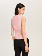 Casual Waistcoat Jacket With Belt