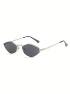 1 Pair Women's Polygon Metal Frame Plain Color Full Rim Retro Chic Fashion Glasses