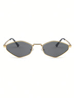 1 Pair Women's Polygon Metal Frame Plain Color Full Rim Retro Chic Fashion Glasses