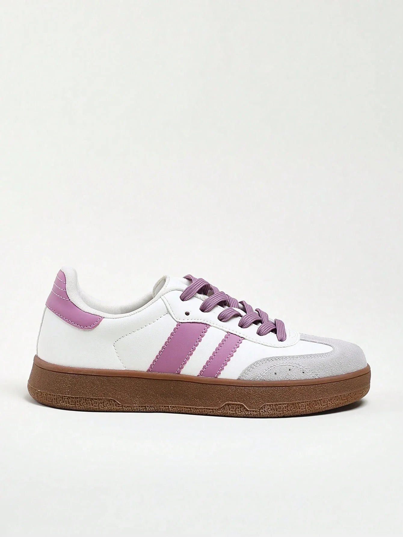 Women's 2 Stipes Gum Sole Sneakers shein