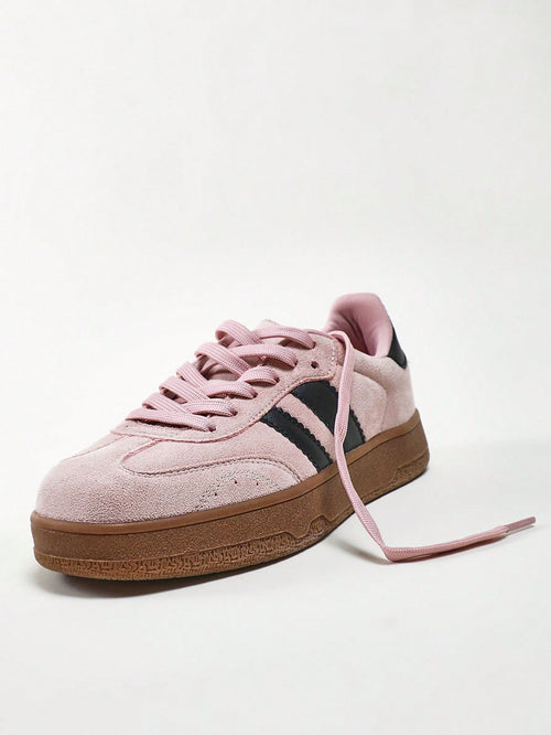 Women's 2 Stipes Gum Sole Sneakers shein