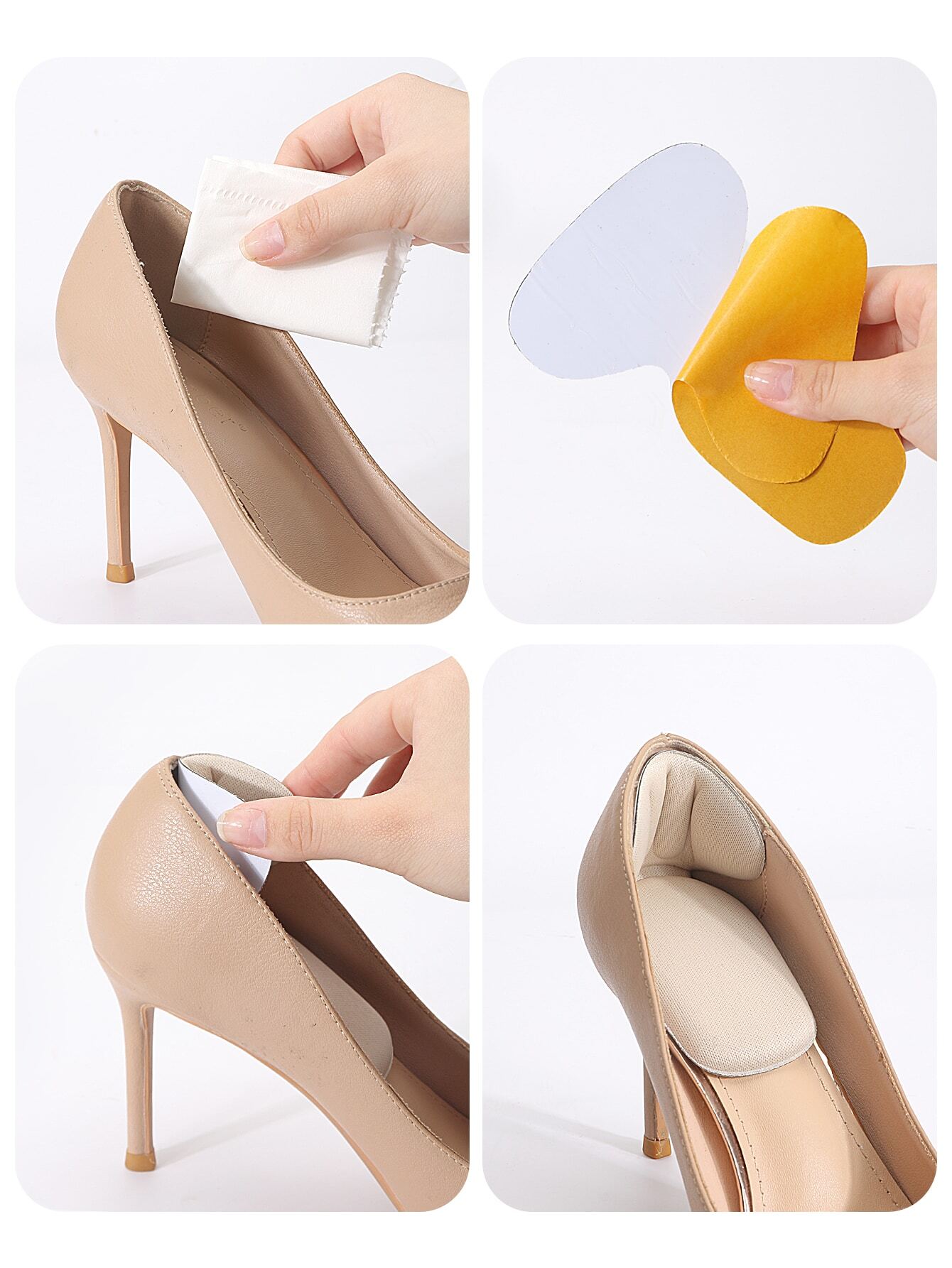 1 Pairs Heel Grips Liner Cushions Inserts For Loose Shoes, Heel Pads Snugs For Shoe shein