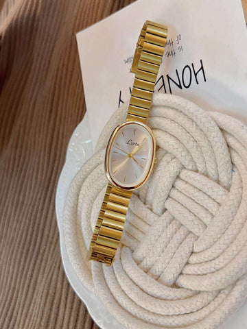 1 Piece Of New Fashion Gold Bracelet Women's Watch Retro Luxury shein