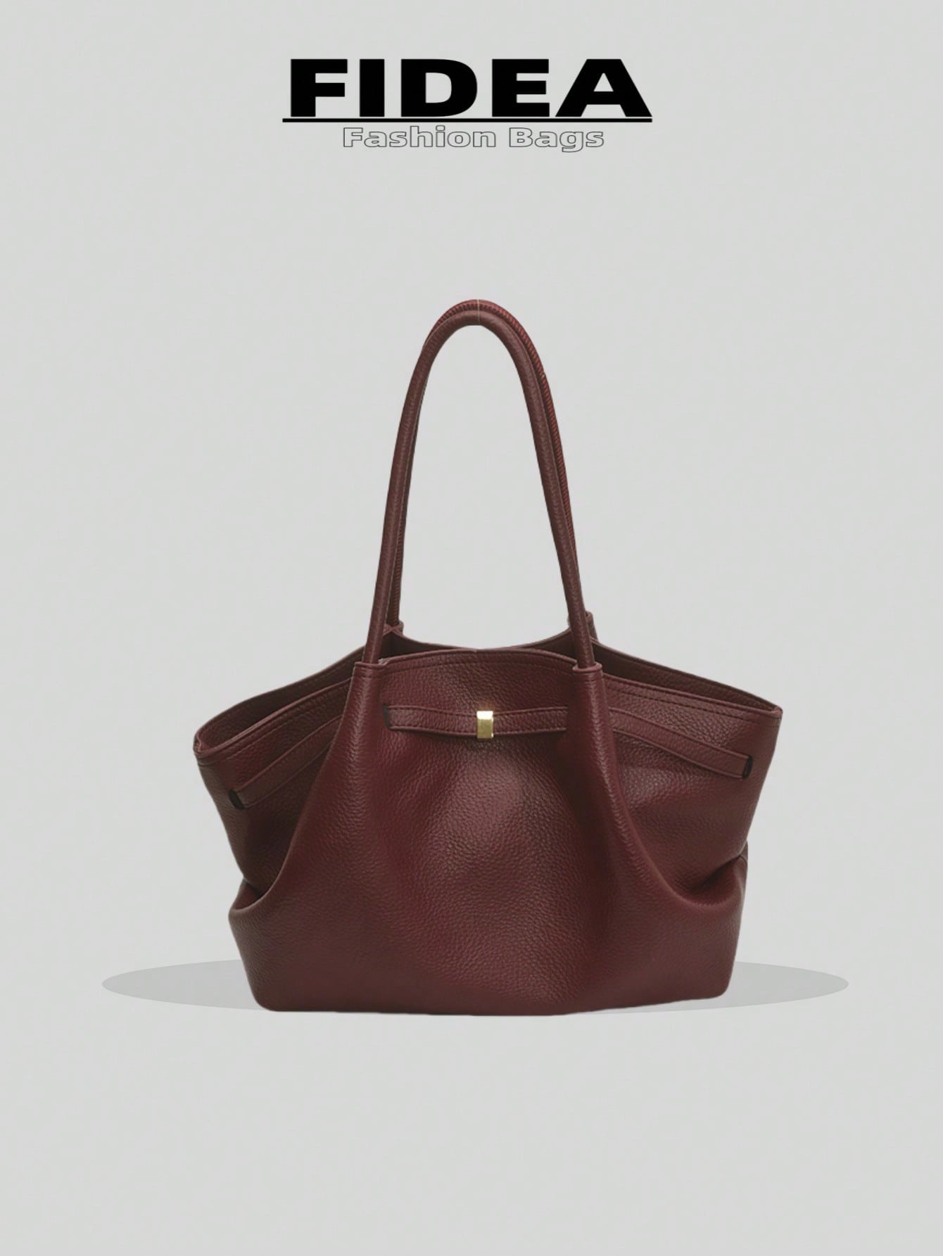 1 Pc Women's Large Capacity Handbag Vintage Lizard Texture PU Leather