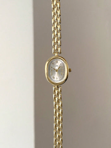 1 Piece Gold Simple Alloy Bracelet Women's Watch