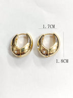 1pair Fashion Rhinestone Decor Earrings shein