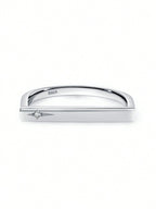 1pc Fashionable Cubic Zirconia Decor Silver Ring shein