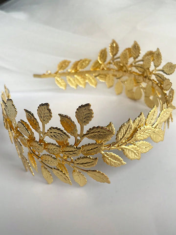 1pc Gold Leaf Shaped Simple Headband For Women's Wedding Party shein