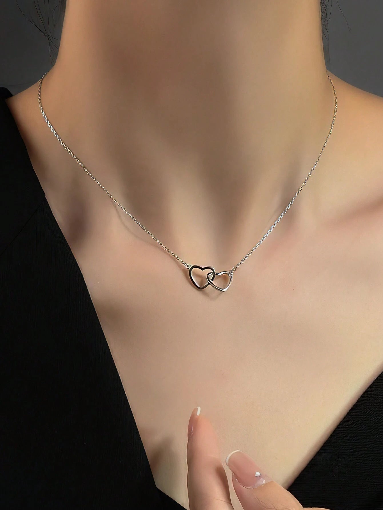 1pc Heart Shaped Necklace For Women shein