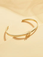 1pc Simple Circle & Flat Opening Design Personalized Fashionable Luxurious Bracelet shein