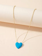 1pc Simple Heart Shaped Pendant Necklace shein