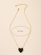 1pc Simple Heart Shaped Pendant Necklace shein