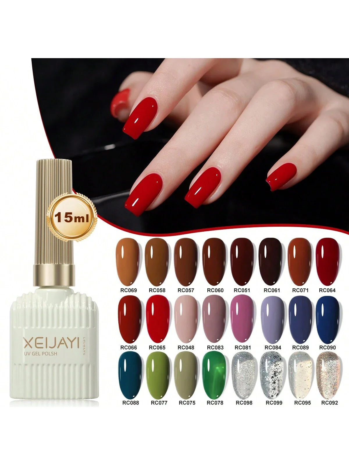 1pc 15ML 24Colors Gel Nail Polish shein
