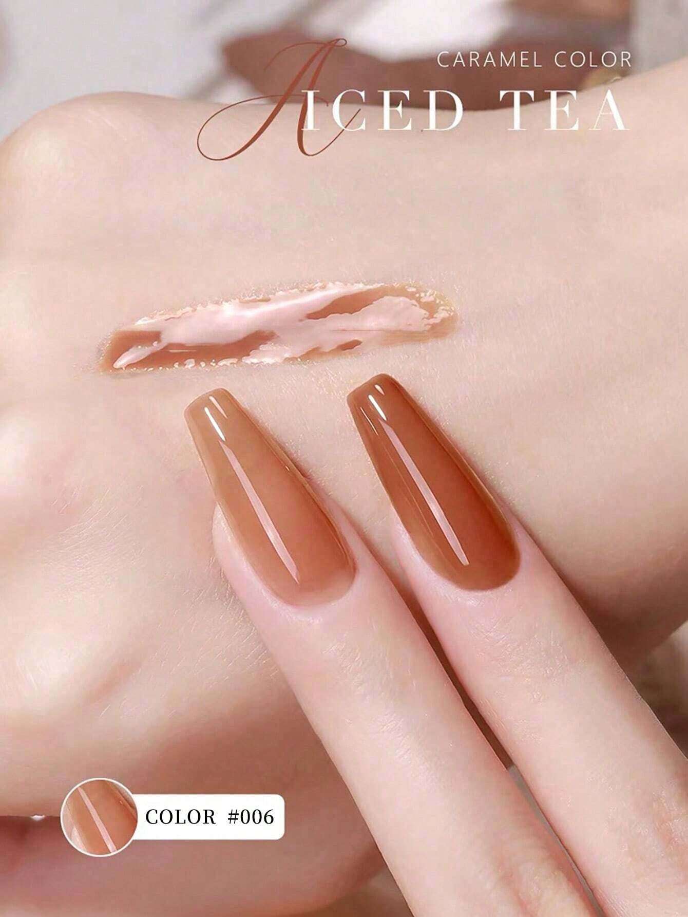 1pc 15Ml Iced Tea Nail Gel Polish shein