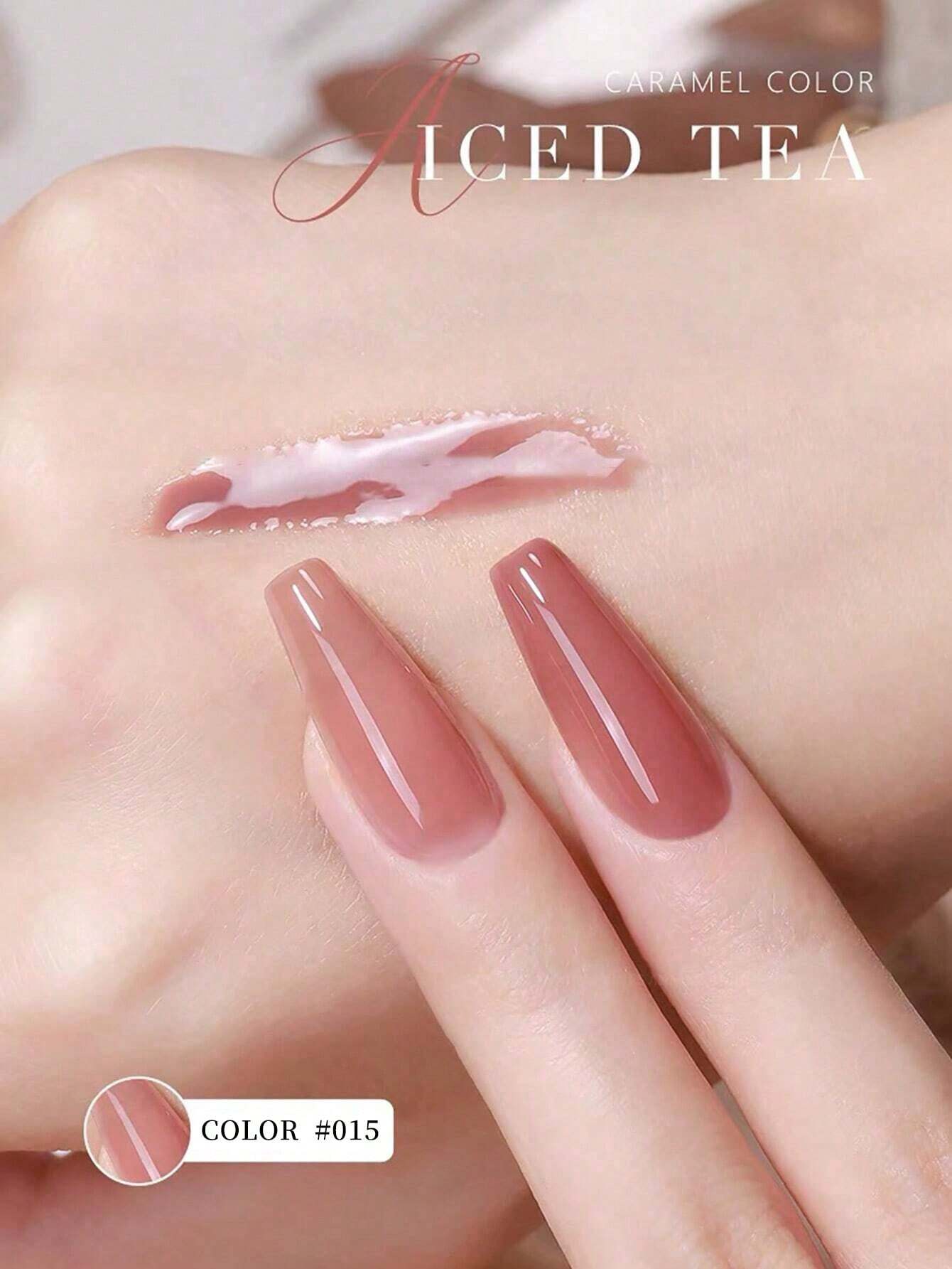1pc 15Ml Iced Tea Nail Gel Polish shein