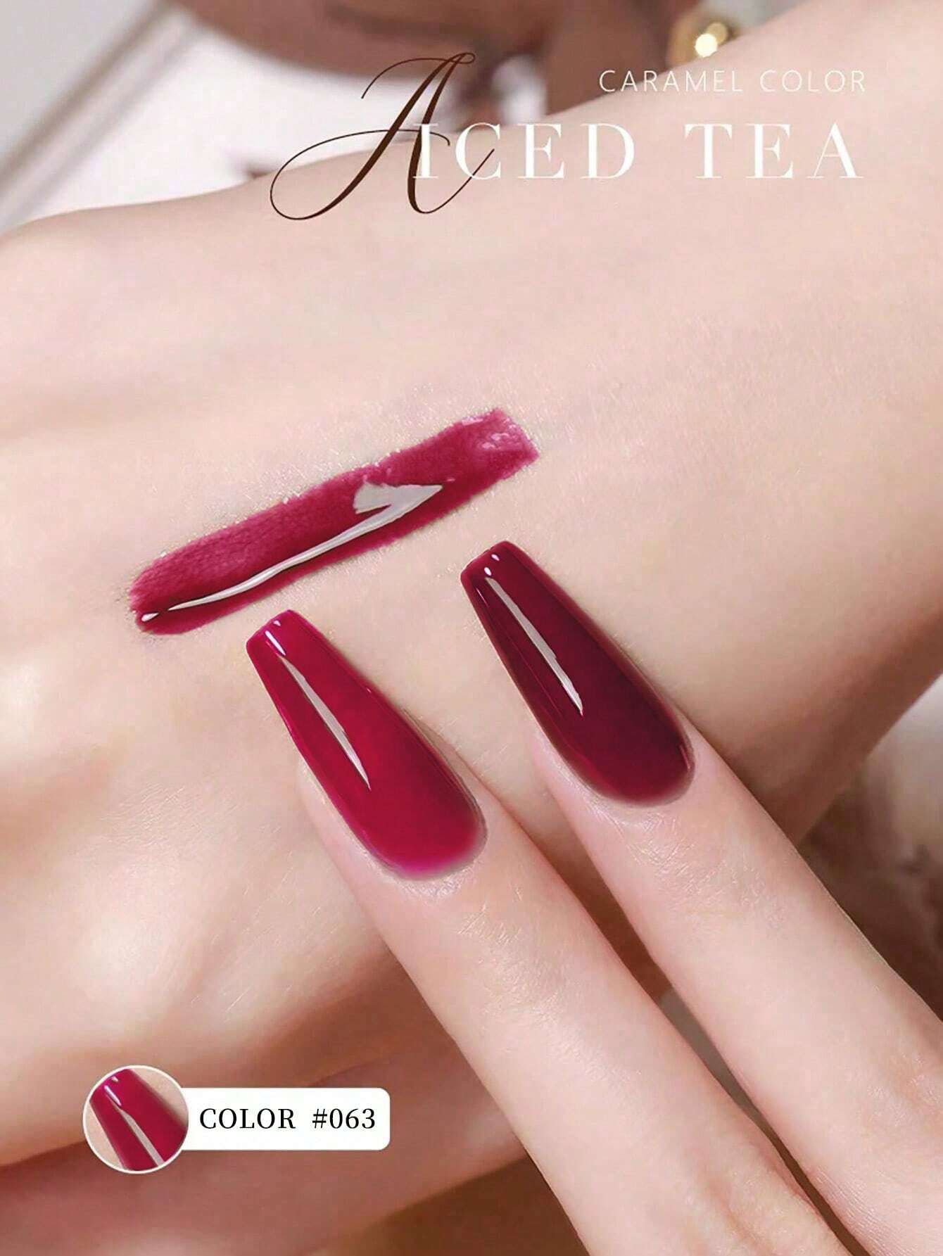 1pc 15Ml Iced Tea Nail Gel Polish shein