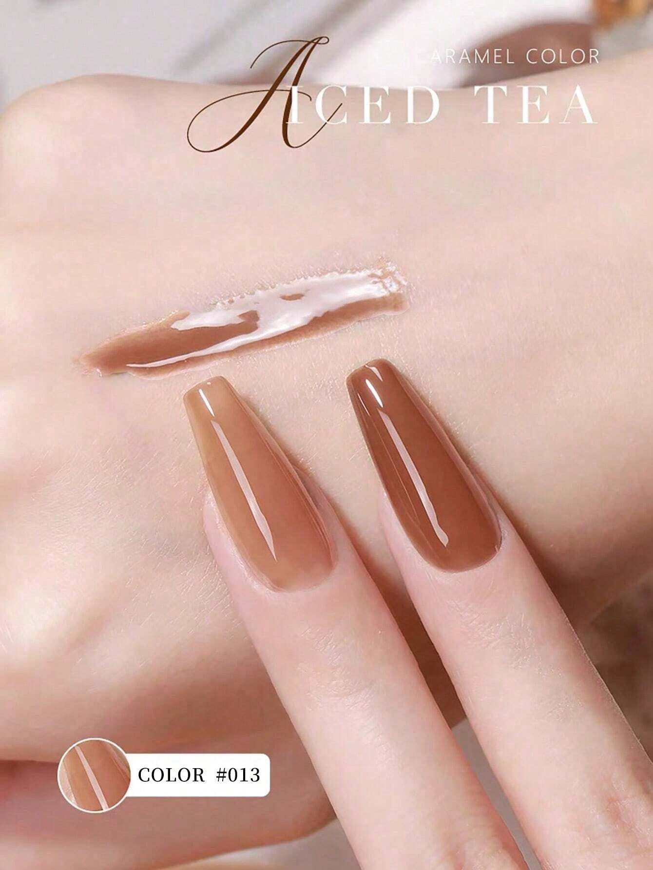 1pc 15Ml Iced Tea Nail Gel Polish shein