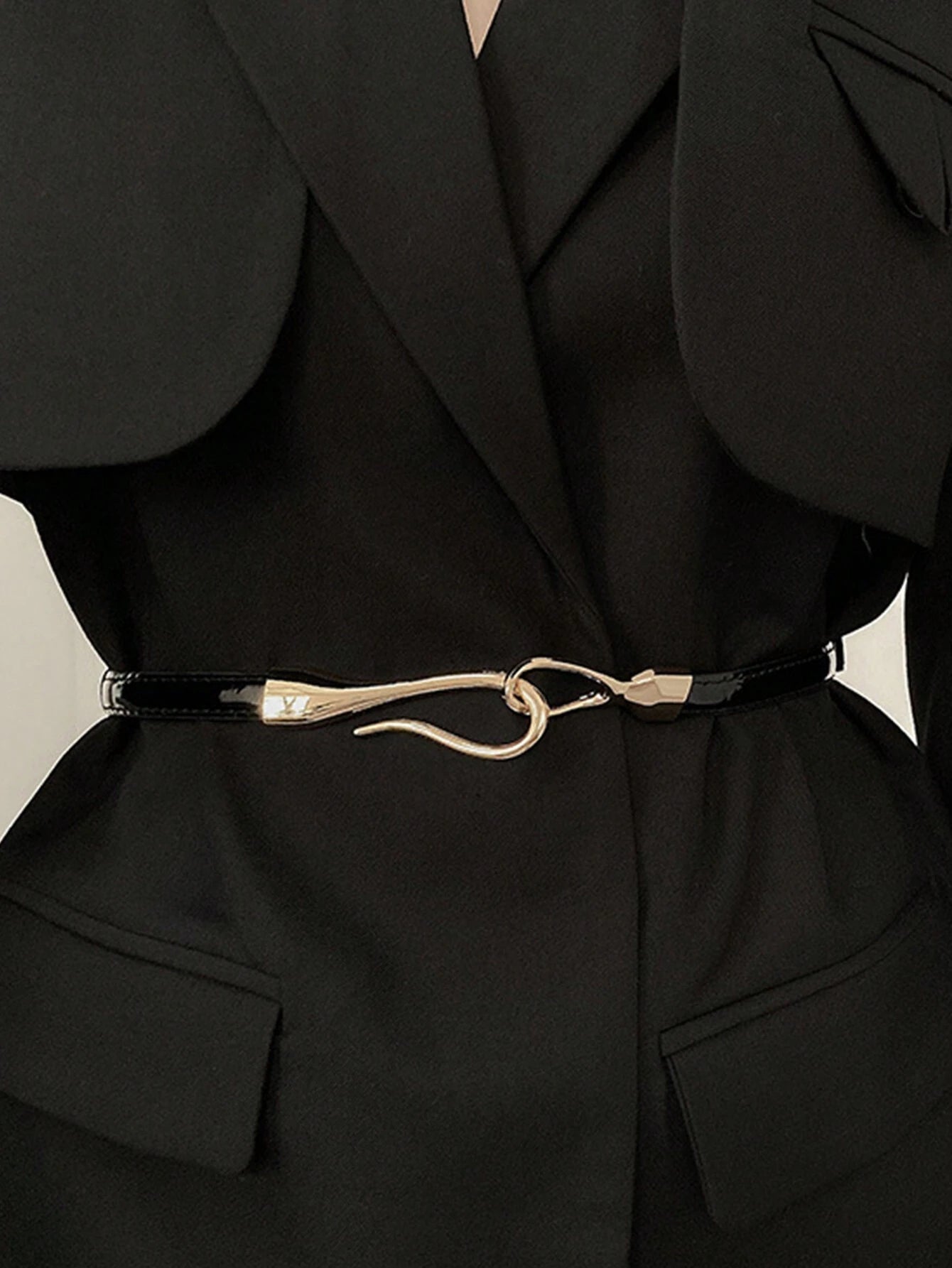 1pc Adjustable Women's Decorative Cinched Waist Stylish Versatile Dress Coat Hook Belt