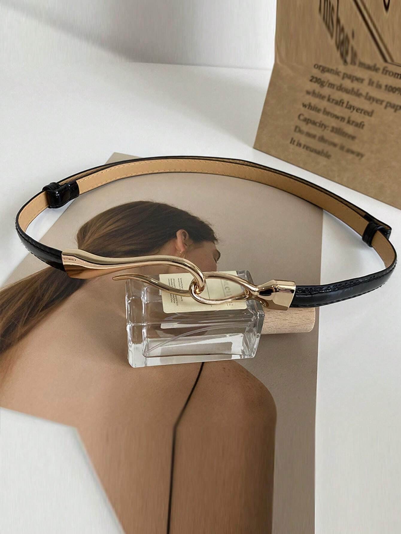 1pc Adjustable Women's Decorative Cinched Waist Stylish Versatile Dress Coat Hook Belt