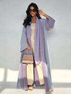 1pc Elegant Casual Reversible Colorblock Long Robe shein