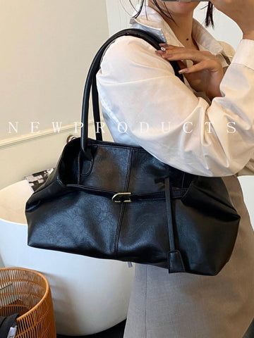 FEISTURE 1pc Spring & Summer Fashion Patchwork Denim Hand Bag