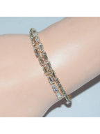 1pc Fashion Cubic Zirconia Decorated Open Cuff Bracelet shein