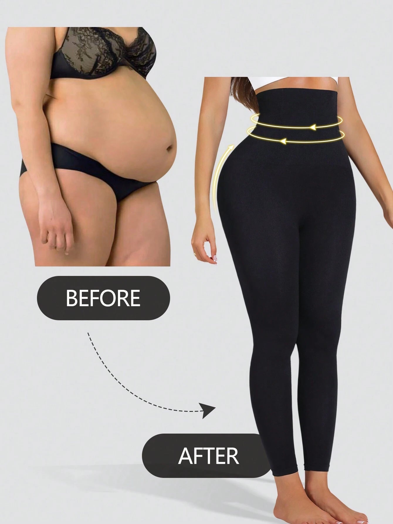 1pc High Waist Shapewear Control Yoga Pants With Tummy Control