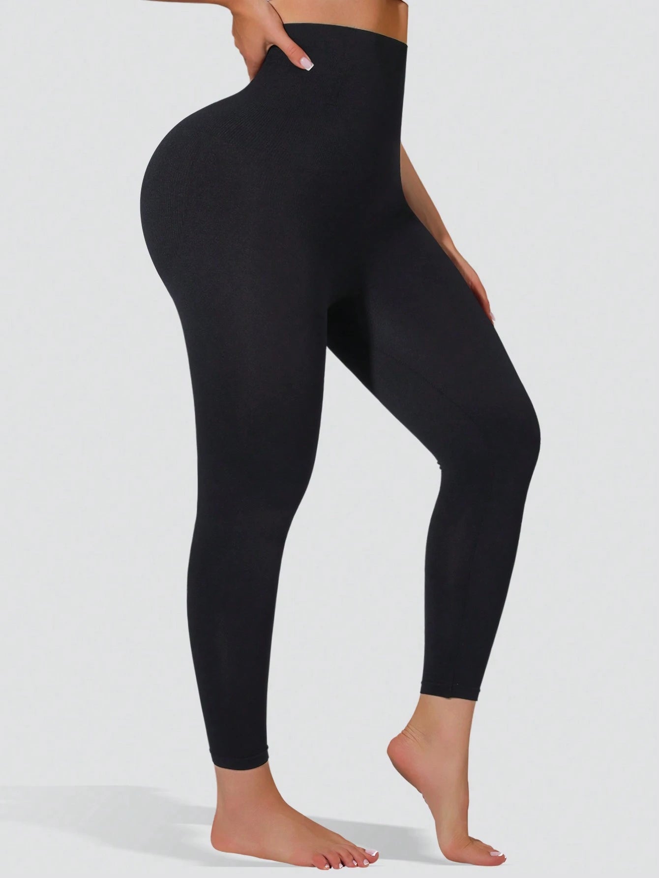 1pc High Waist Shapewear Control Yoga Pants With Tummy Control