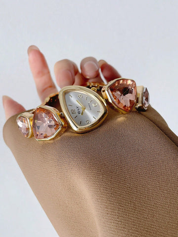 1pc New Casual Fashion Ladies' Bracelet Watch