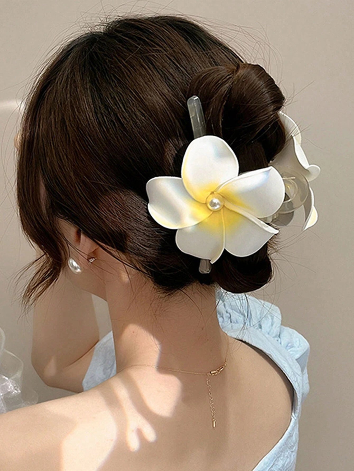 Women Flower Decor Alligator Hair Clip