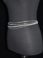 1pc Women Rhinestone Decor Layered Chain Belt shein