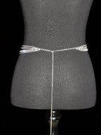 1pc Women Rhinestone Decor Layered Chain Belt shein