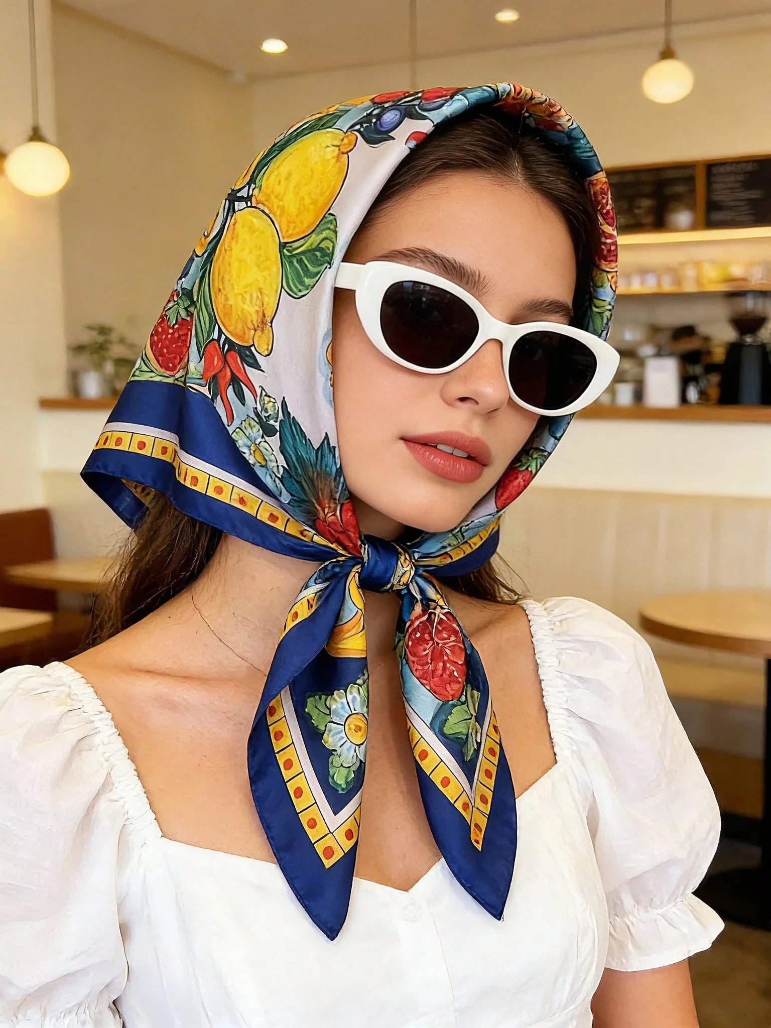 1pc Women's 70cm Spring New Arrival Silk Satin Scarf shein