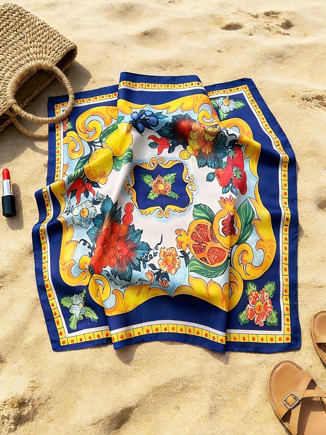 1pc Women's 70cm Spring New Arrival Silk Satin Scarf shein