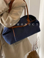 FEISTURE 1pc Spring & Summer Fashion Patchwork Denim Hand Bag shein