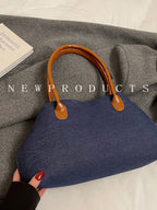 FEISTURE 1pc Spring & Summer Fashion Patchwork Denim Hand Bag shein