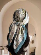 1pc Women's 90D Twill Elegant Minimalist Printed Scarf shein
