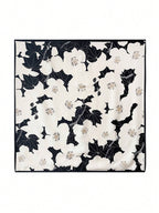1pc Women's 90D Twill Elegant Minimalist Printed Scarf shein