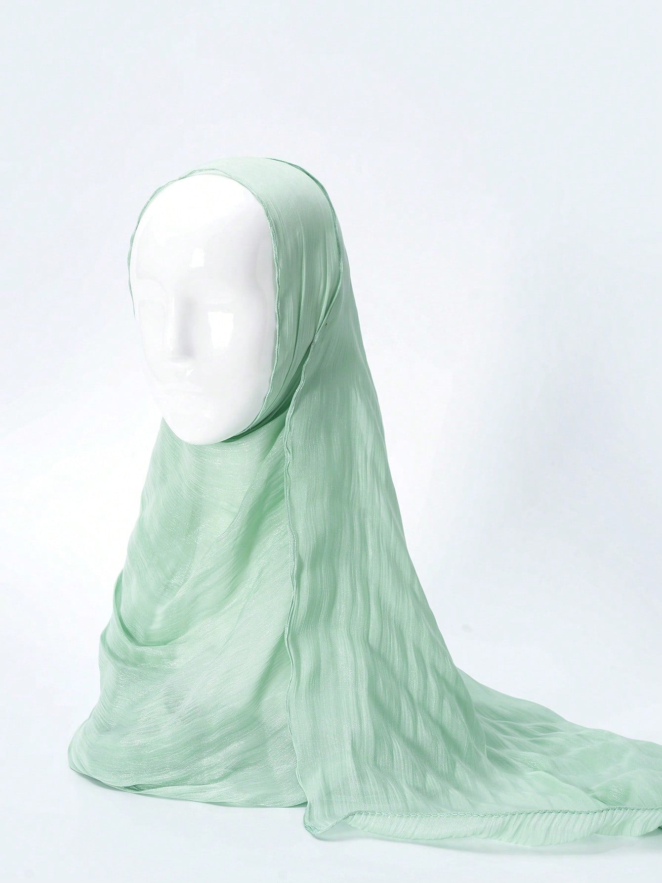 1pc Women's Basic Solid Color Silk-Like Elegant Shiny Soft Headscarf