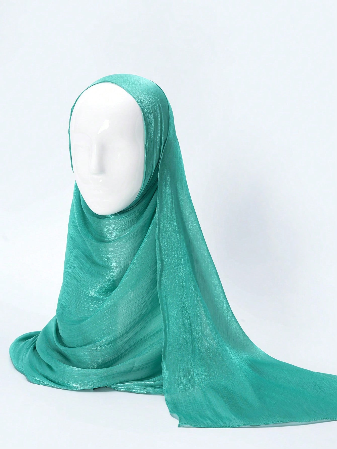 1pc Women's Basic Solid Color Silk-Like Elegant Shiny Soft Headscarf