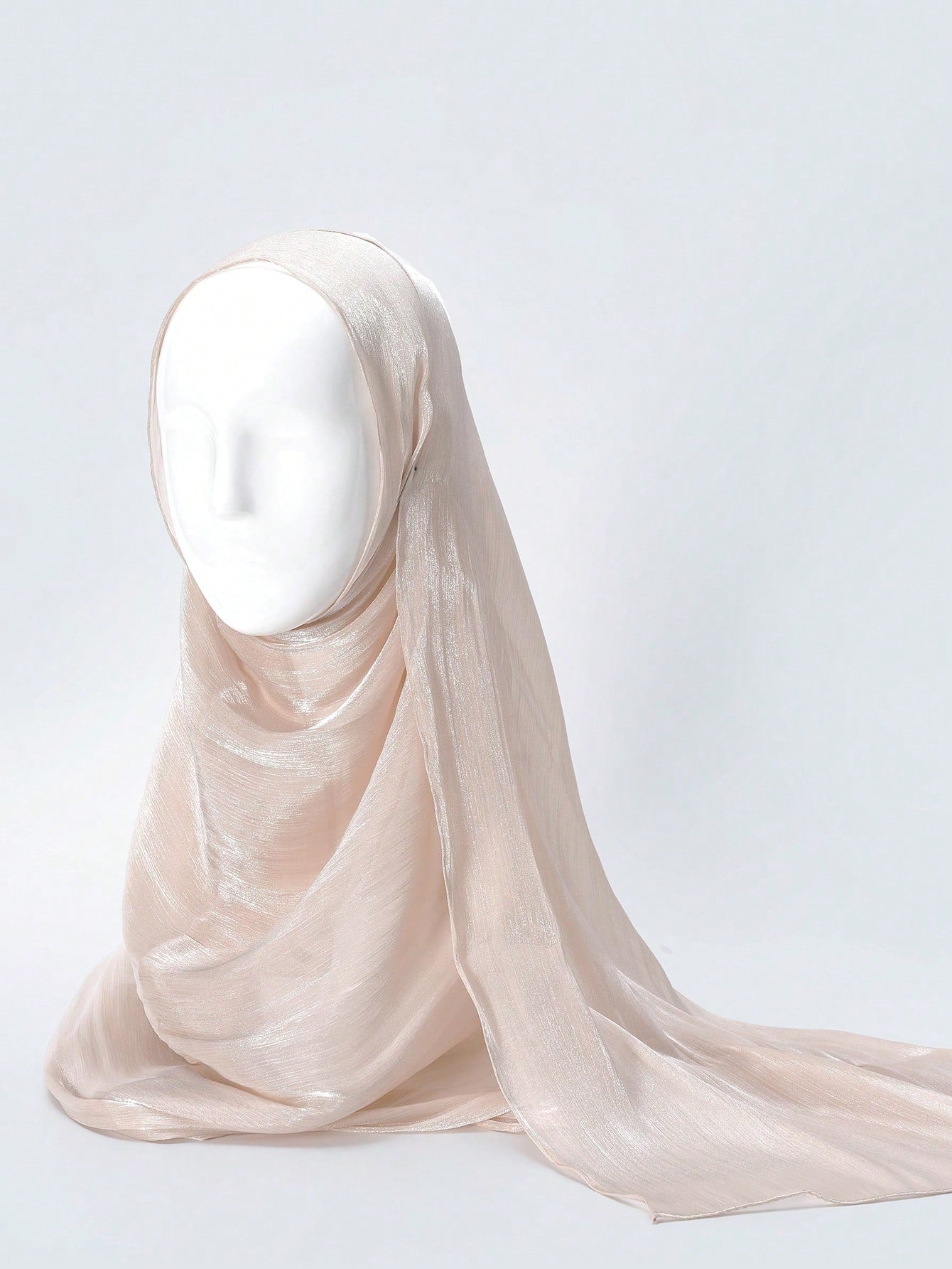 1pc Women's Basic Solid Color Silk-Like Elegant Shiny Soft Headscarf