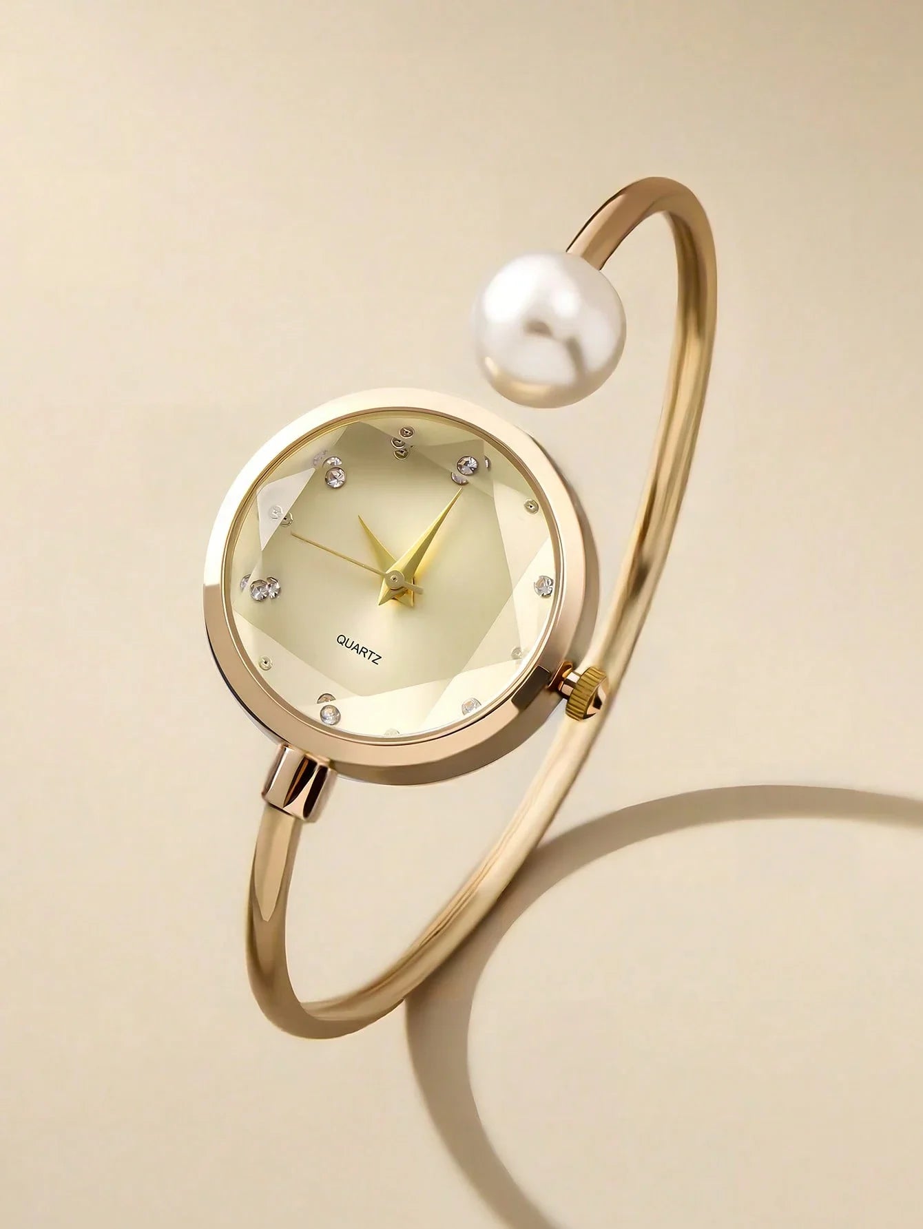 1pc Women's Delicate Bracelet Watch With 1 Large Pearl shein